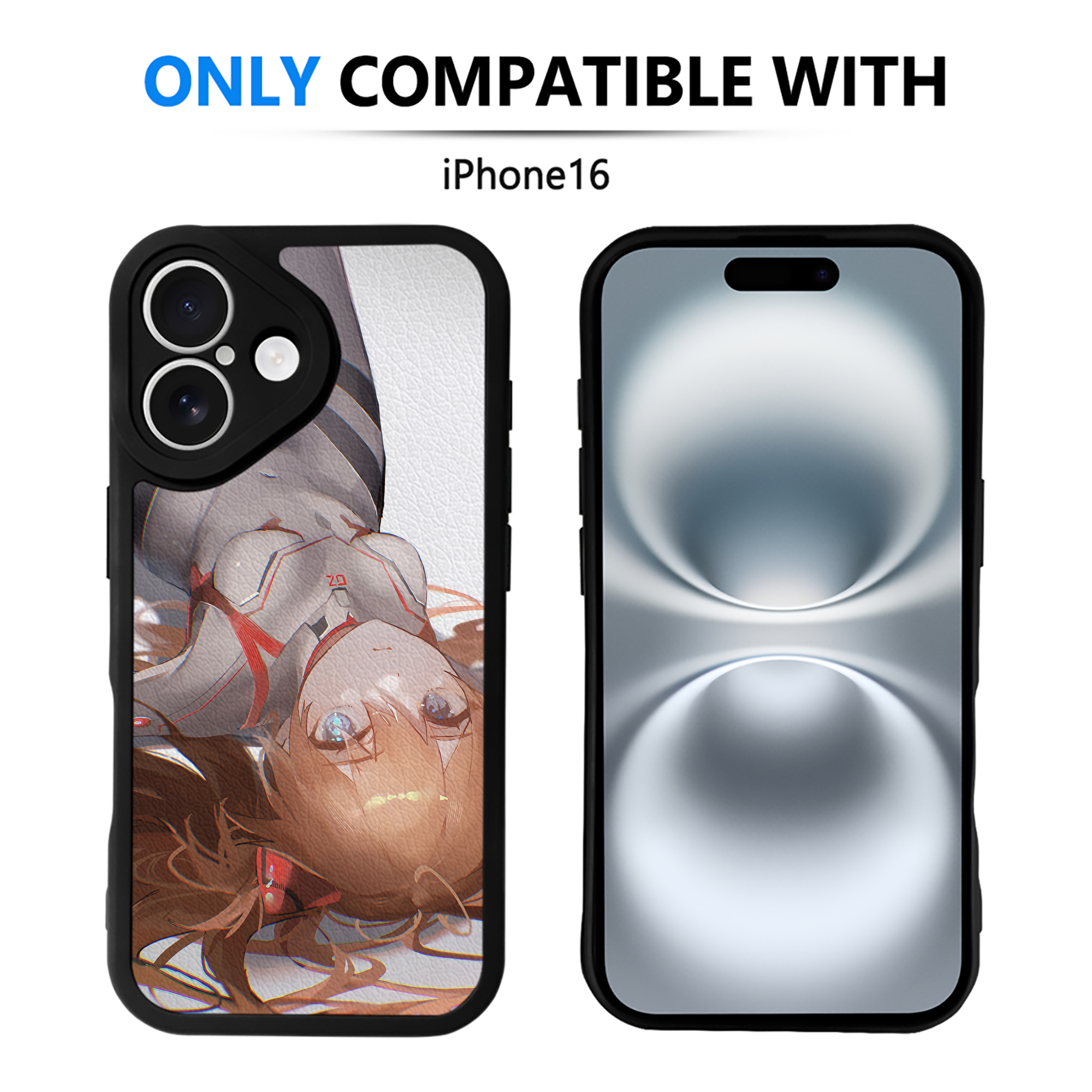 （画像用） EVA 新世紀エヴァンゲリオン 【iPhone 16シリーズ対応】シリコンスマホケース（レザー調） 材質：シリコン